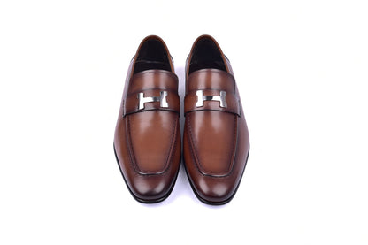 Corrente 5760 H Buckle Loafer Shoes - Cognac - Image 2