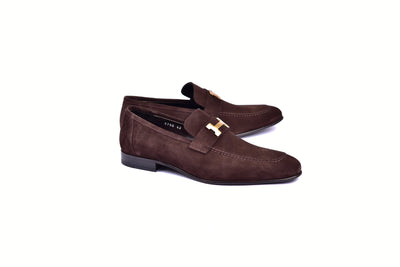 C02010-5760S H buckle Brown Suede
