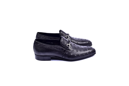 C0225-5776 Genuine Ostrich- Black