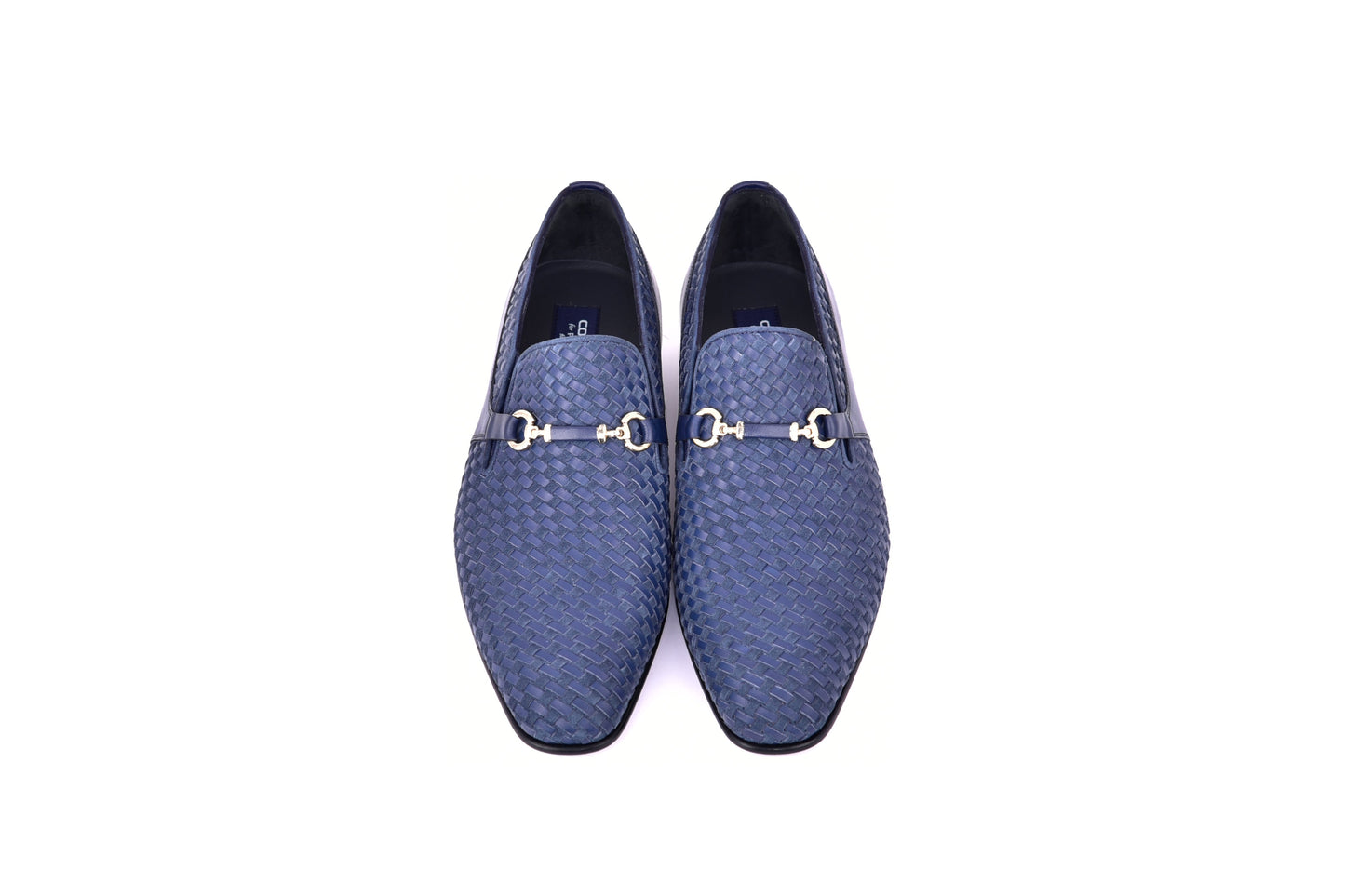 C0223-5776 Buckle hand woven Loafer Navy