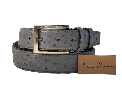 CBelt -Genuine Ostrich Belt- Grey