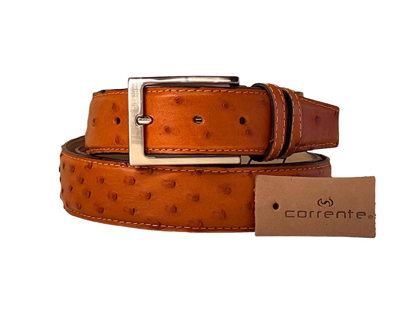 CBelt -Genuine Ostrich Belt- Rust