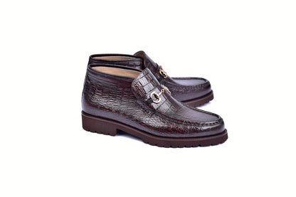 C03024-5786C Horn Back Print Leather- Brown