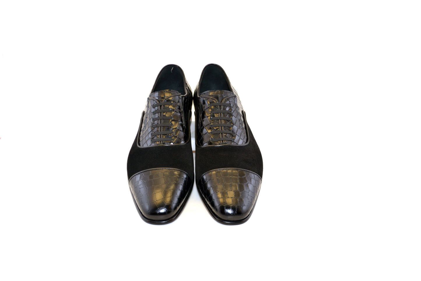 C015-5796 Cap Toe Slip On / Lace Up Black