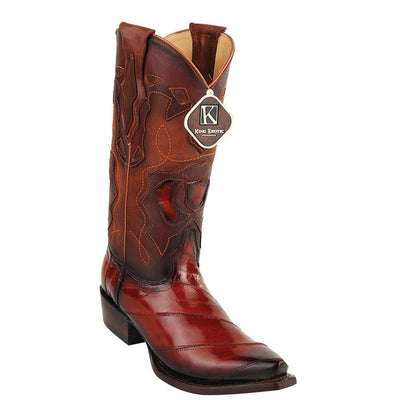 King Exotic Men's Eel Western Snip Toe Boot 1 -01  - from alligatorwarehouse.com