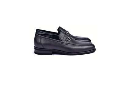 C001103-5844 Deer Skin Buckle Loafer- Black