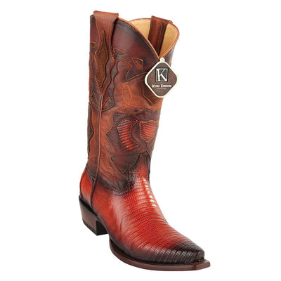 King Exotic Men's Lizard Snip Toe Western Boots 4 -01  - from alligatorwarehouse.com