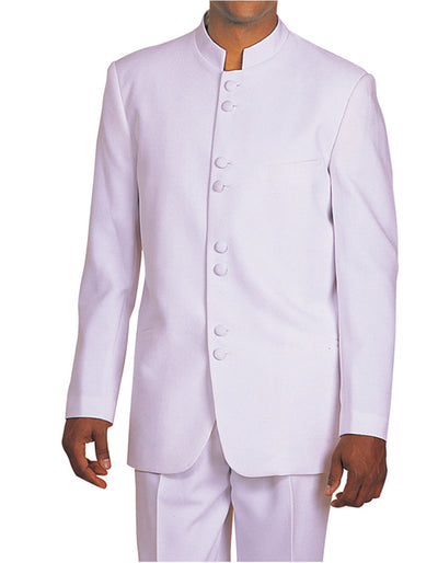 Mens Classic 8 Button Mandarin Tuxedo in White 1 TN-8375  - from alligatorwarehouse.com