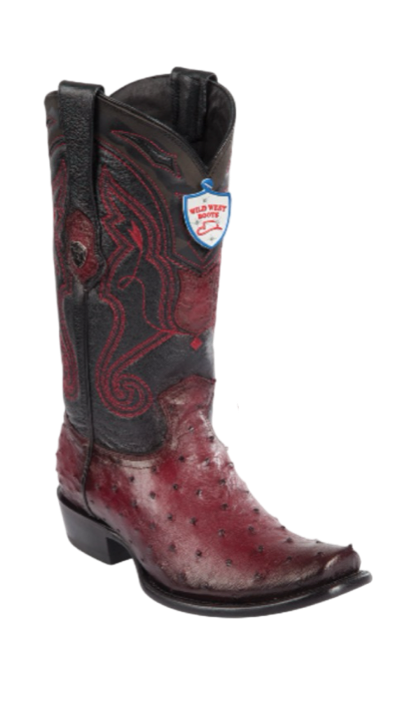 Wild West Botas de Avestruz Horma Dubai Faded Brown