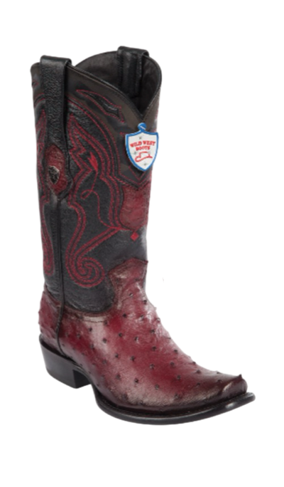 Wild West Botas de Avestruz Horma Dubai Faded Brown 1   - from alligatorwarehouse.com