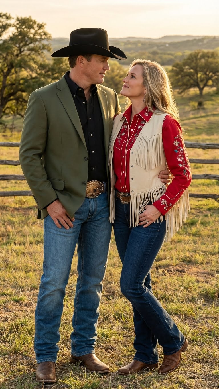 Men’s Olive Green Western Blazer Jacket, Classic Cowboy Style Sport Coat for Casual Formal Wear with Jeans