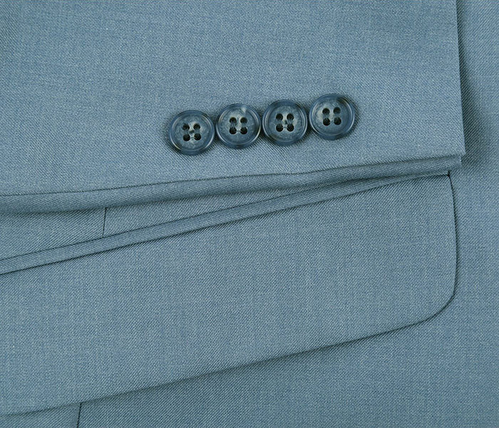 Light Blue 2 Piece Suit Notch Lapel Slim Fit