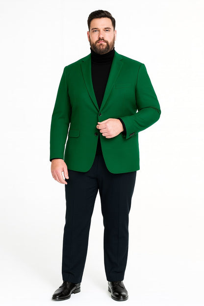 Mens Green Blazer – Stylish Casual and Formal Sport Coat for Parties, Weddings and Events in Emerald Green