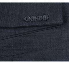 558-2 Men's Two Piece Slim Fit Wool Blend Suit