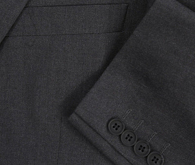 Vanderbilt Collection  - Classic 2 Piece Suit 2 Buttons Regular Fit In Charcoal Gray 2 SO6202-1 CLASSIC SUITS_34R  - from alligatorwarehouse.com