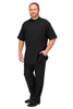 Men’s Black Banded Collar Walking Suit – Short Sleeve Shirt and Matching Pants Banded Collar Linen Fabric 5   - from alligatorwarehouse.com