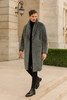 Men’s Luxury Long Grey Faux Fur Coat – Winter Overcoat with Animal Print Design 3   - from alligatorwarehouse.com