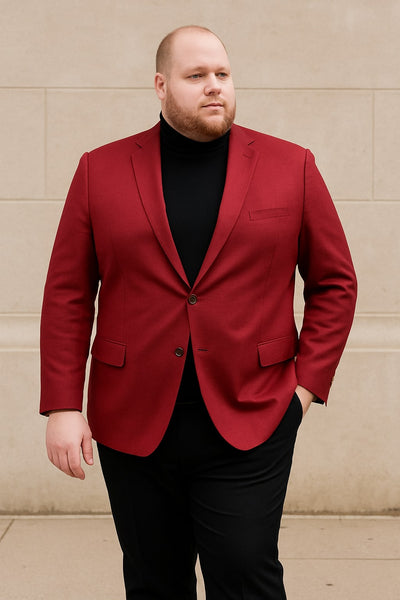Men’s Burgundy Red - Wine  Two-Button Sport Coat – Stylish Blazer for Business, Parties 5   - from alligatorwarehouse.com