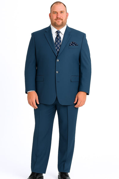 Mens Steel Blue 3-Button Classic Suit – Formal Business Attire with Vest, Tie and Pocket Square 5   - from alligatorwarehouse.com