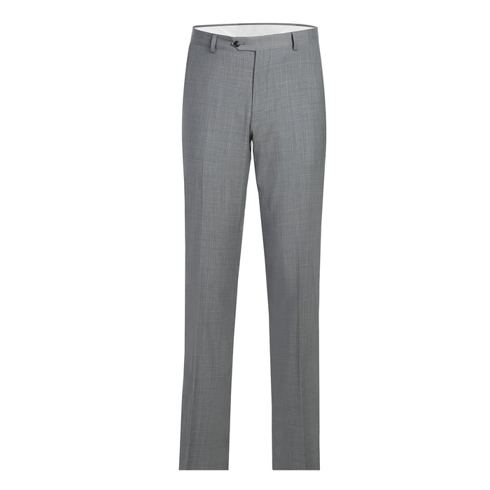 564-1 Men's Classic Fit Wool Blend Stretch Checked Suit