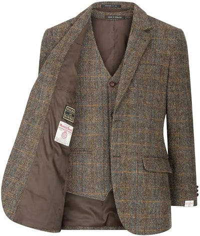 Walker and Hawkes Harris Tweed Blakemore Blazer for Men - Hand-Woven Wool Tweed Jacket with Polyester Lining, Regular Fit 5   - from alligatorwarehouse.com