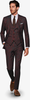 Mens 2 Button Vested 3 Piece Gangster Bold Pinstripe Suit in Burgundy 10 NO-8532  - from alligatorwarehouse.com
