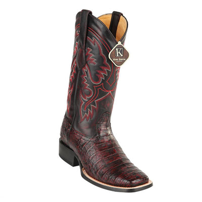 King Exotic Men's Caiman Belly Square Toe Cowboy Boot 3 -01  - from alligatorwarehouse.com