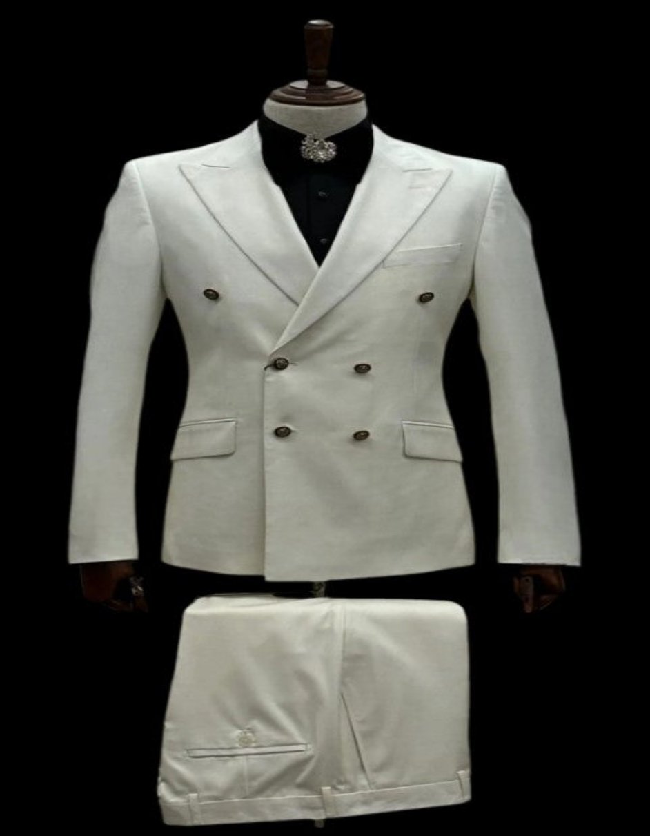 Ivory Wedding Suit - Cream Tuxedos Suit - Ivory Dinner Jacket Plus Pants