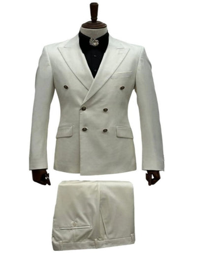 Ivory Wedding Suit - Cream Tuxedos Suit - Ivory Dinner Jacket Plus Pants 1   - from alligatorwarehouse.com