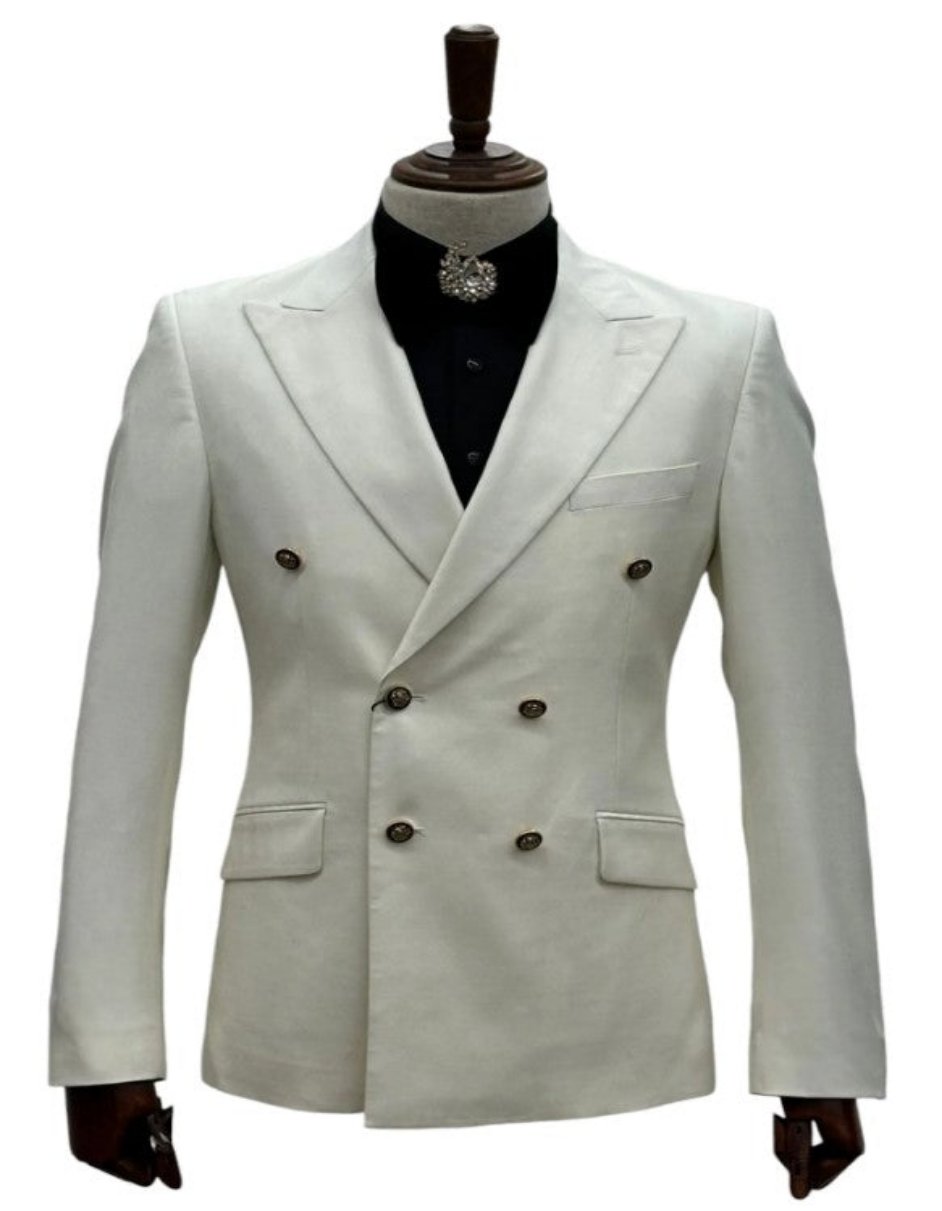 Ivory Wedding Suit - Cream Tuxedos Suit - Ivory Dinner Jacket Plus Pants