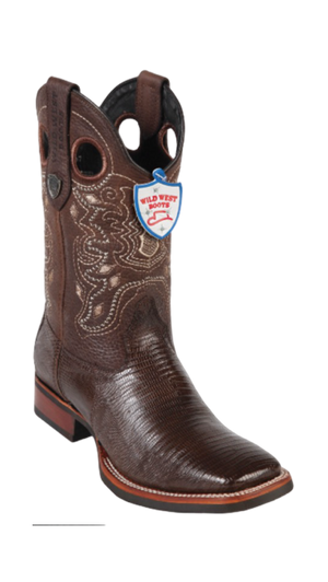 Wild West Botas de Armadillo Horma Rodeo Brown