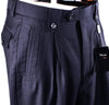 Tiglio Luxe Navy Wide Leg, Pure Wool Dress Pants 2576 TIG1002 2   - from alligatorwarehouse.com