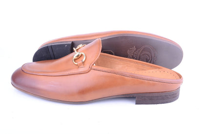 P00028-6251 Open Back Buckle loafer-Tan