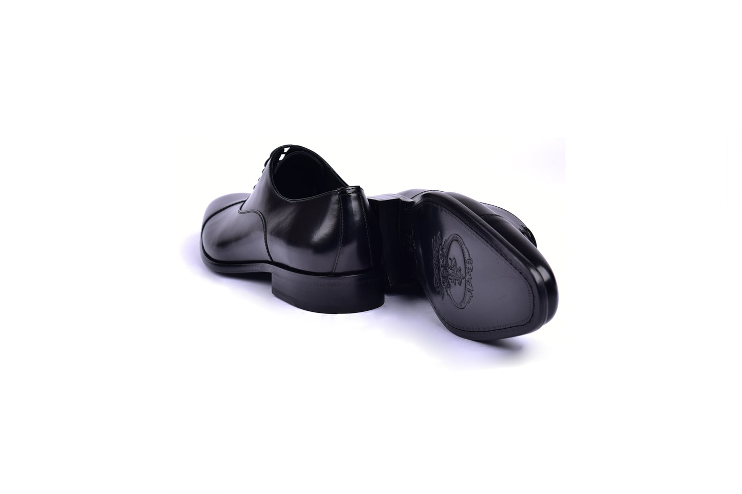 C0092-6265 Cap toe Lace up-Shinny Calf Black