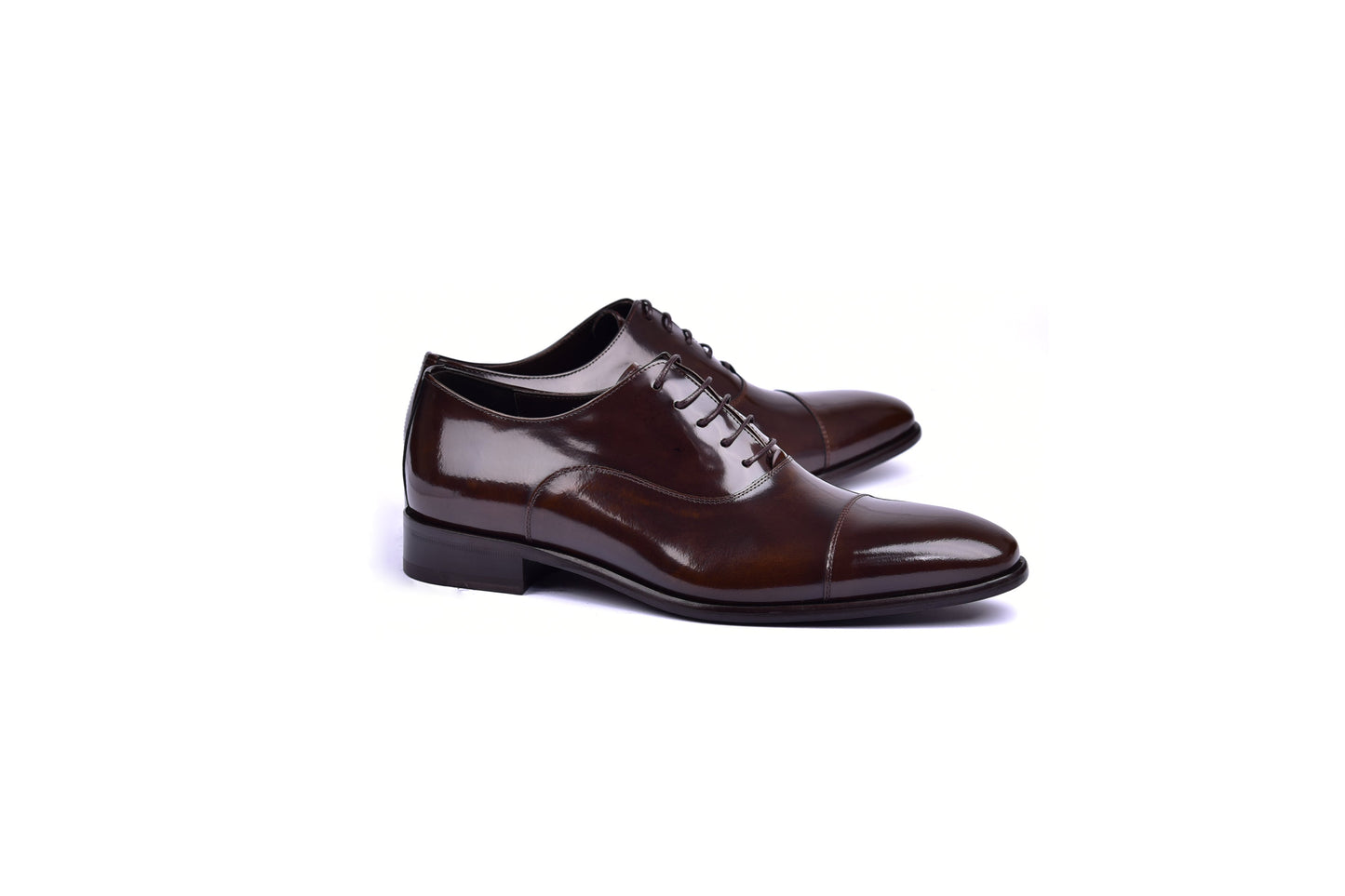 C0095-6265 Cap toe Lace up-Shinny Calf Brown