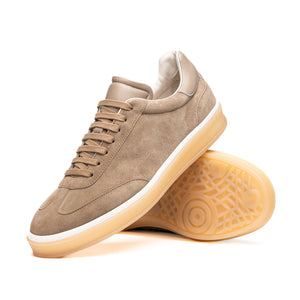 Zelli Gotti Suede & Leather Sneaker in Taupe