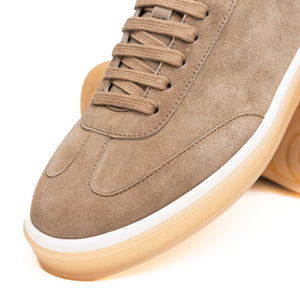 Zelli Gotti Suede & Leather Sneaker in Taupe