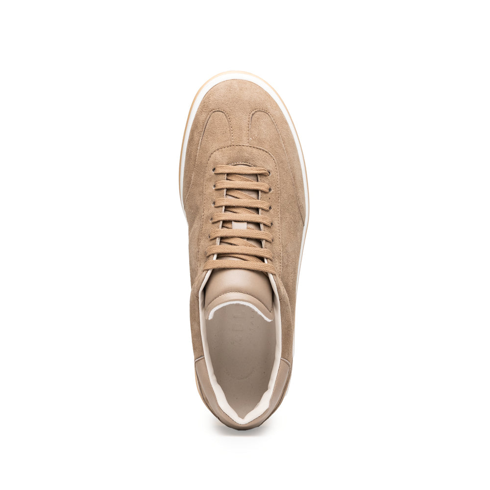 Zelli Gotti Suede & Leather Sneaker in Taupe