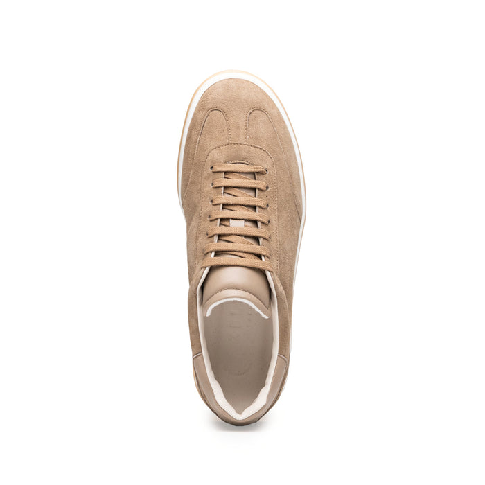 Zelli Gotti Suede & Leather Sneaker in Taupe