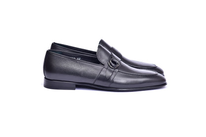 C00102- 6628 Side Buckle Loafer -Black