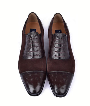 Corrente 6708 Cap-Toe Lace-Up Oxford - Brown - Image 3