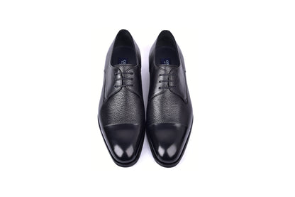 C001105-6793 Cap Toe Deer Skin- Black