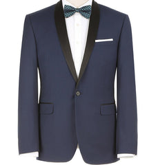 Blue 2 Piece Tuxedo Shawl Lapel Slim Fit