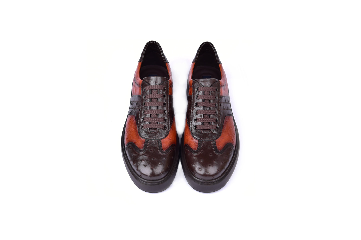 C001302-6988 Full Ostrich Sneaker- Brown