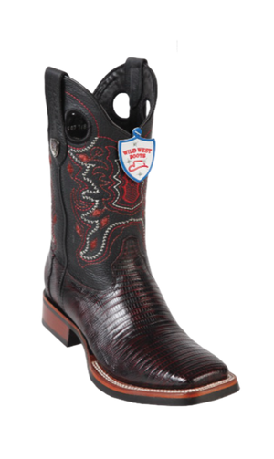 Wild West Botas de Armadillo Horma Rodeo Black Cherry