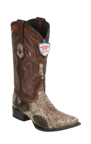 Bota de Pitón Original Horma Punta Recortada Wild West