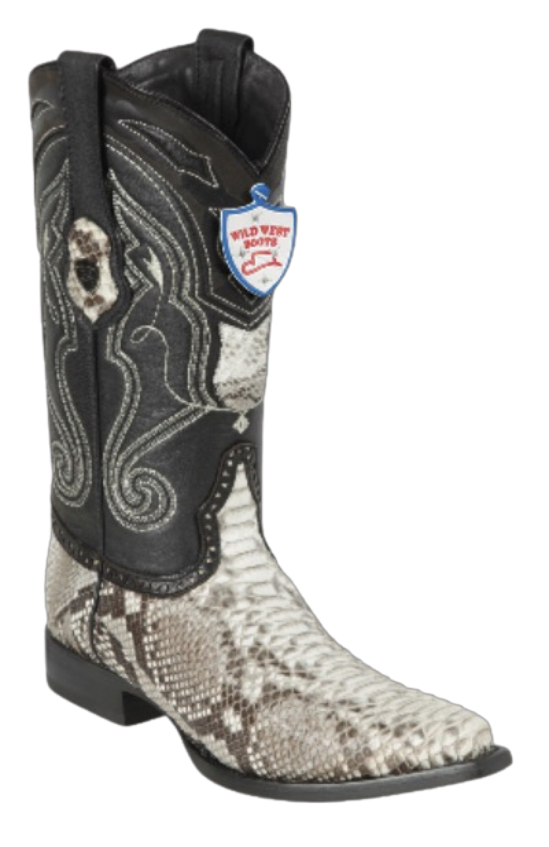 Bota de Pitón Original Horma Punta Recortada Wild West