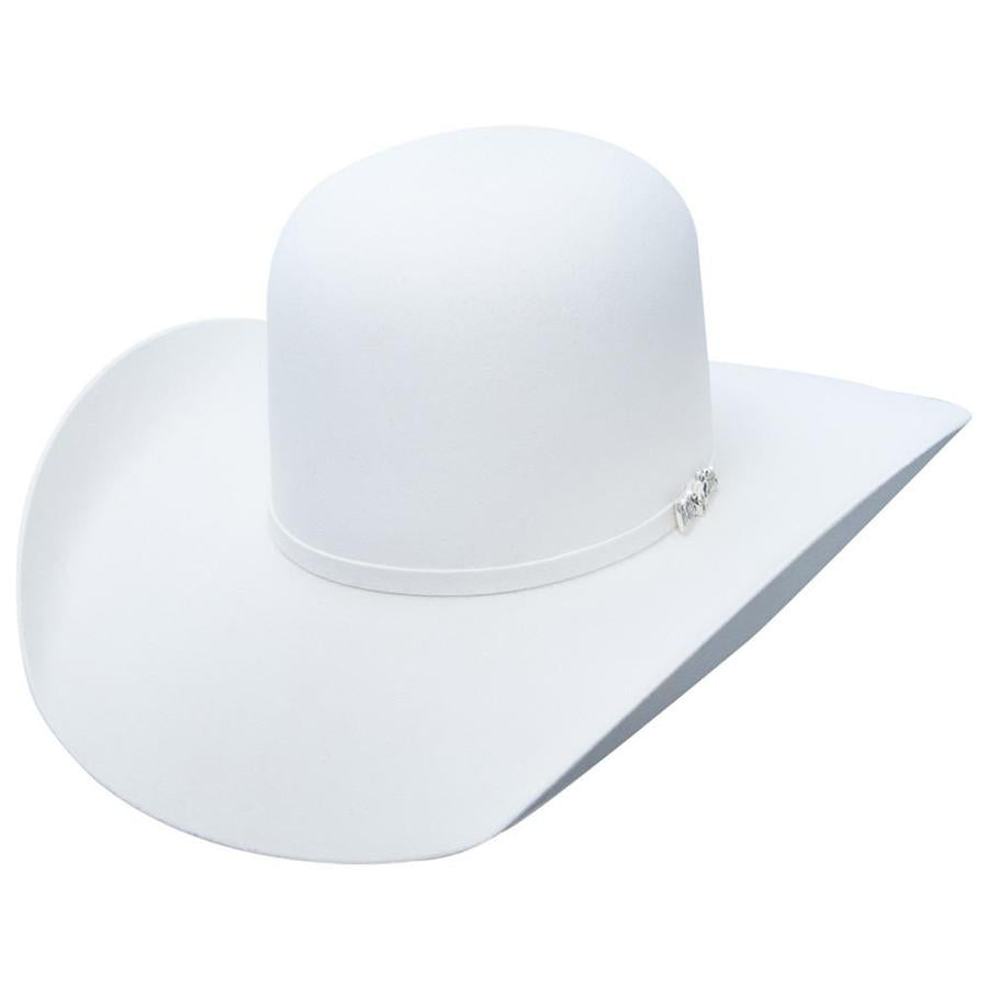 Cuernos Chuecos 6X Open Crown White Felt Hat 1 -1  - from alligatorwarehouse.com