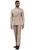 Men's Designer Stacy Adams Classic Double Breasted Suit in Tan 3 SMD282H1-07-34R  - from alligatorwarehouse.com