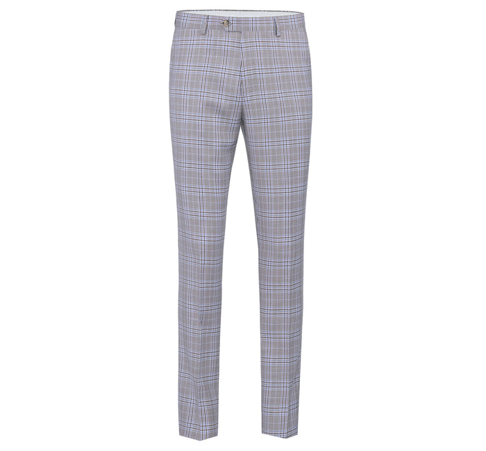292-7 Men's Slim Fit 2-Piece Single Breasted Check Dress Suit